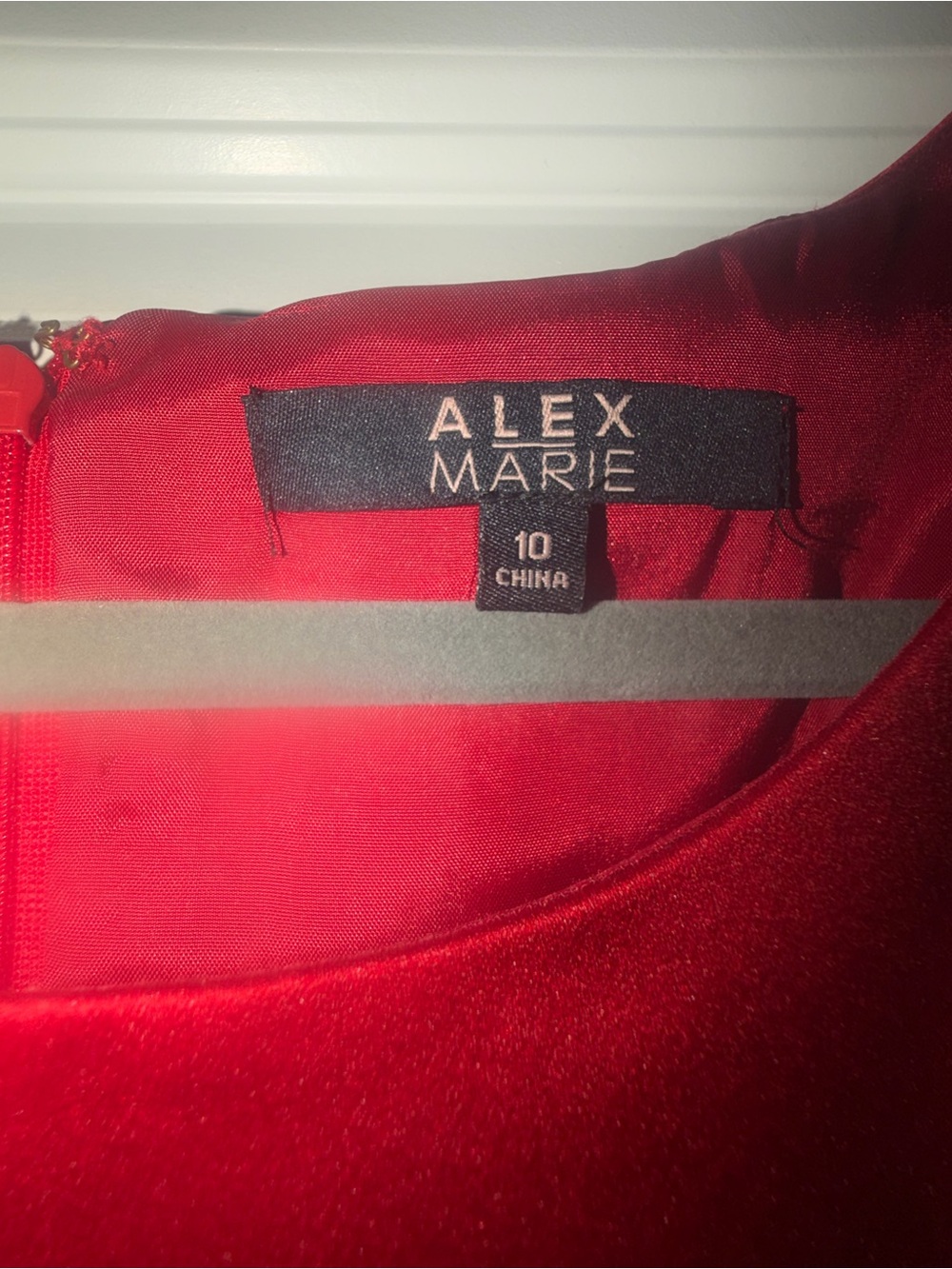 Alex Marie Red Sleeveless Sheath Dress with Gold Ring Accent - Picture 2 of 2